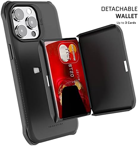 Portofel de carcasă Ghomek Exec Apple iPhone 14 Pro MAX cu Magsafe Magnetic Credit Card Card acceptă accesorii SAFE, încărcătoare