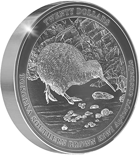 2023 De Kiwi Powercoin 1 kg Kilo Monedă de argint 20 $ Noua Zeelandă 2023 Dovadă