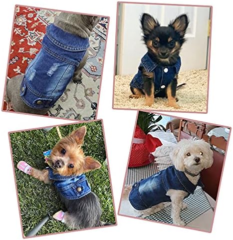 Qeqrug îmbrăcăminte pentru câini jean jacheta vest