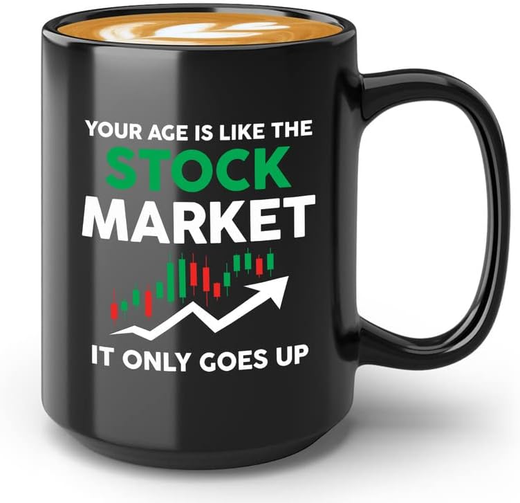 Flairy Land Stock Trader Coffee Coffee Black 11oz - O piață de taur este ca sexul - amuzant de investiții pe piața bursieră