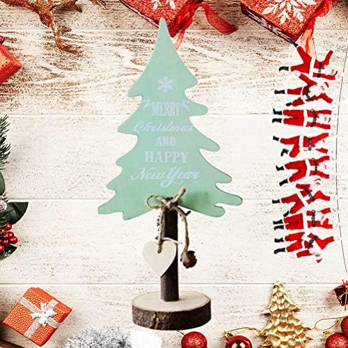Abaodam Mini Arbore de Crăciun din lemn împodobiri pentru desktop Ornamente de Crăciun Festival Decorare copac de Crăciun pentru