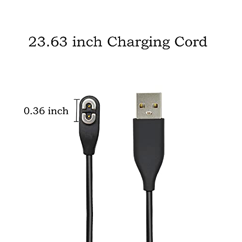 Cablu de încărcare RUKUHOT 2 PCS Cablu de încărcare flexibil USB cu conector de încărcător magnetic compatibil cu căști Aftershokz