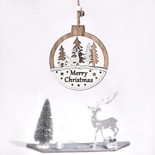 50 ft ghirlandă cu decorațiuni decorațiuni de Crăciun pandantive de Crăciun argint pulbere argintiu aur pulbere din lemn creativă