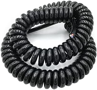 Sârmă spirală de arc și cablu de arc 6 miez 8 miez 24awg 20Awg 2,5 m 5 m 7,5 m cablu de alimentare neagră sârmă și cablu extensibil