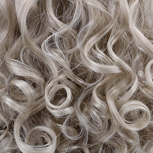 Styler peruci lungi și ondulate Blonde pentru femei păr ondulat sintetic cu breton