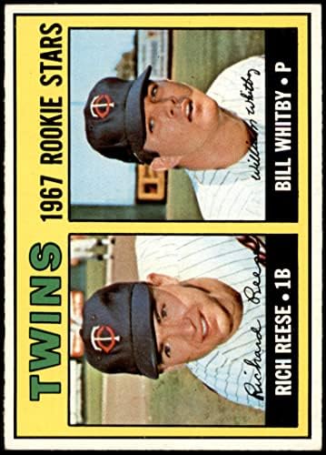 1967 Topps 486 Twins Rookies Rich Reese/Bill Whitby Minnesota Twins VG/Ex+ Twins