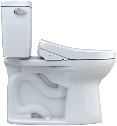 TOTO Drake WASHLET + două piese alungite 1.6 GPF Universal height TORNADO FLUSH toaletă cu auto Flush, 10 Inch Rough-In, bumbac alb - MW7763056CSFGA.10#01