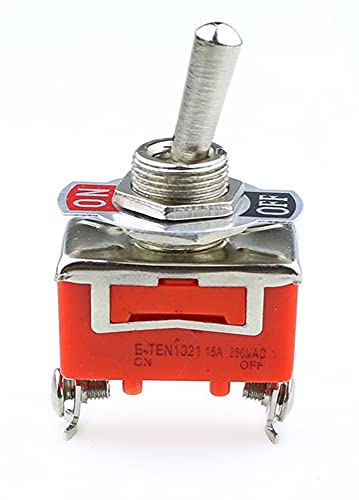 SNKB 1PCS AC 250V 15A 2 Pin DPDT ON/OFF 2 Poziție Mini comutator de comutare E-TEN1021 Orange