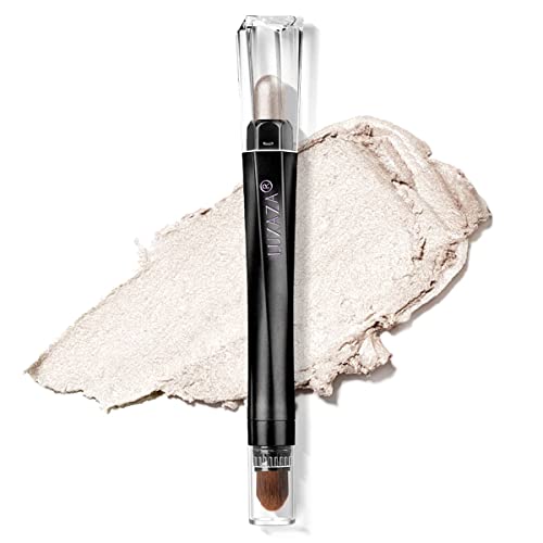 LUXAZA Cream Single Eyeshadow Stick cu perie de amestecare, machiaj hipoalergenic Eye Shadow Stick, Pro Impermeabil și de lungă