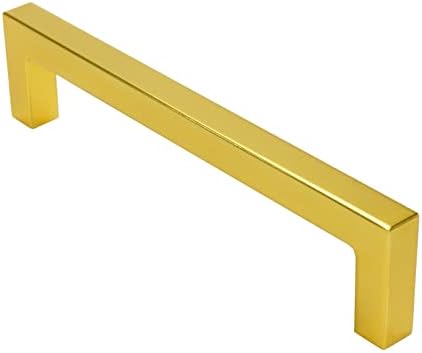 Faotup 4pcs Aliaj de aluminiu 4,16 inch, tracțiuni de aur pătrate din aur, tracțiuni de mâner pătrat din aur, tracțiuni de