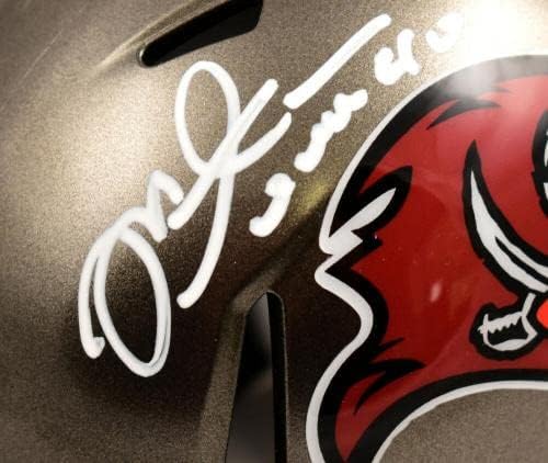 Mike Alstott Brad Johnson a semnat Buccaneers Speed Mini casca w / SBC - BA W Holo-autografe NFL mini căști