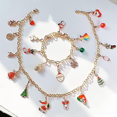 Cercei cu picătură cu mărgele 2022 Calendar de Advent de Crăciun pentru fete Kit de fabricare a bijuteriilor DIY 24 de piese