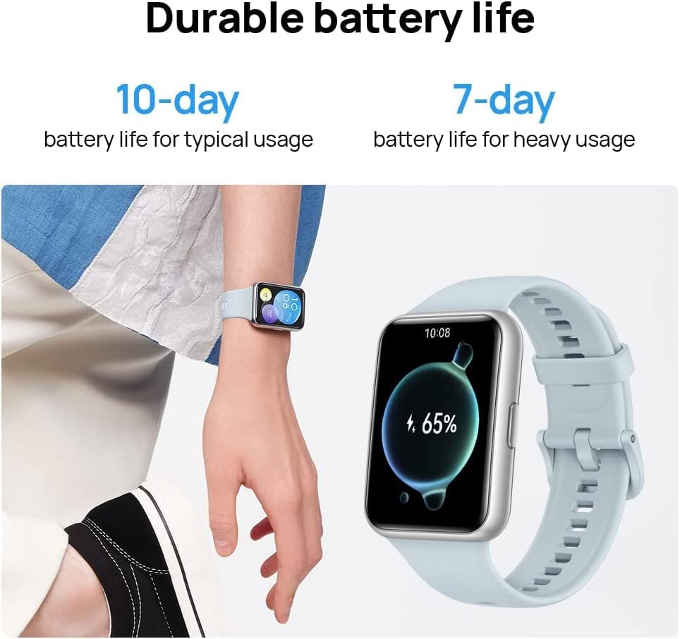 Huawei Watch Fit 2 SmartWatch, afișaj de 1,74 inci, apel Bluetooth, până la 10 zile durată de viață a bateriei, animații rapide