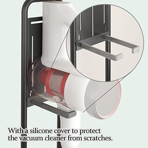 Stand de vid universal Wallesun, suport accesoriu cu aspirator cu 6 cârlige detașabile pentru vid fără fir de mână Dyson, depozitare