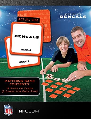 Jocuri sportive capodopere - Cincinnati Bengals NFLMATCHING Game - Joc pentru copii și familie - Râde și învață