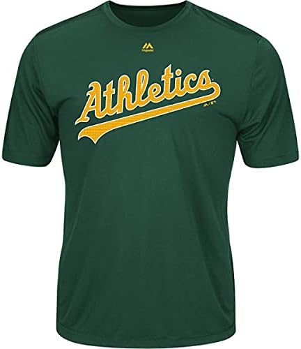 Majestic Men's Cool Base MLB Evolution Shirt Oakland Athletics 2XL