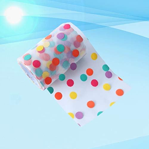1pc colorat polka- panglică dot colorat de tifon punctat bandă colorată punctată pentru ambalare pentru flori și nunți pentru