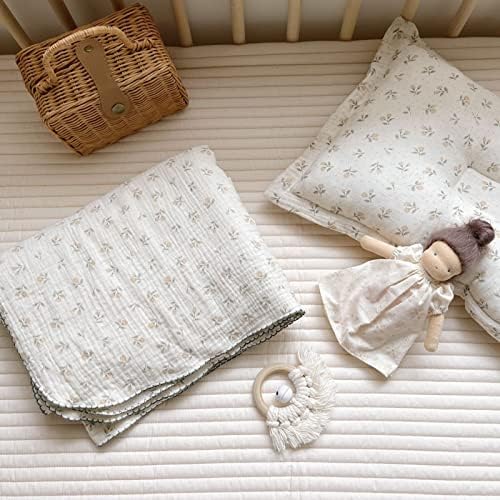 Bulutu Baby Nursery aruncă pătură Bumbac pentru copii Musline Copii cu pătură cu varză proaspătă pătuț cu matlasare cuvertuș cu matlasă subțire confortabilă de vară