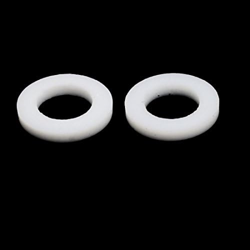 Aexit 14mmx8mmx2mm PTFE Piese de calitate Flat WASHER FLANGE GASKET White 30pcs Model: 82AS653QO314