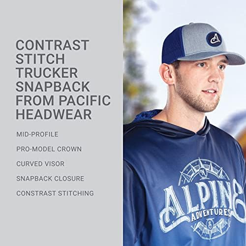 Pacific Headwear Contrast Stitch Trucker Snapback