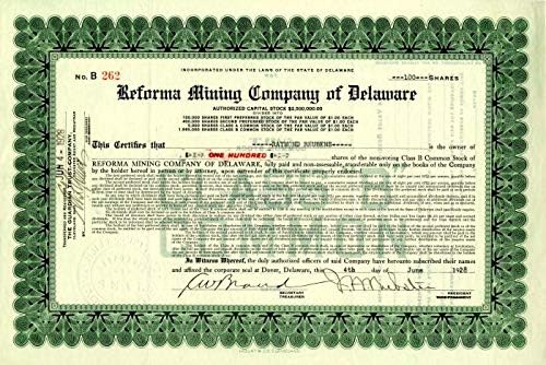 Reforma Mining Co. din Delaware