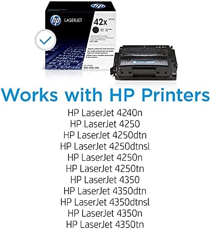 Cartuș de Toner HP original 42x Negru de mare randament / funcționează cu seria LaserJet 4240, 4250, 4350 / Q5942X