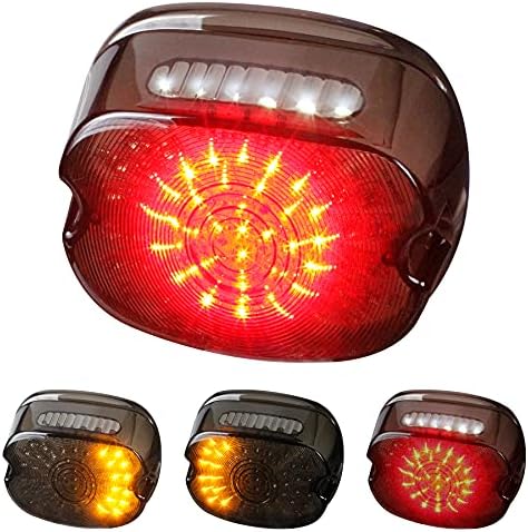 LED -uri cu motociclete cu led Quasco Lumină de coadă cu semnale de rotație lentile fumate faruri compatibile cu Harley Road