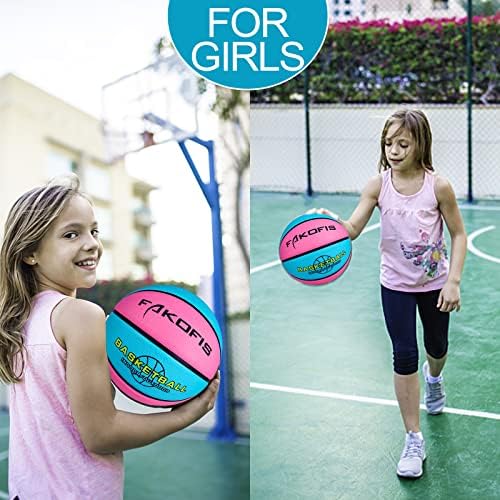 Fakofis Kids Basketball Mărimea 3, baschet pentru tineret dimensiunea 5 pentru jocuri de joacă curte interioară, parc în aer liber, plajă și piscină