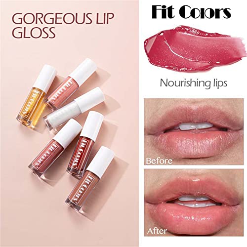 Wgust Plumping Lip Oil, natural Lip Plumper, îngrijire transparentă a buzelor, Lip Plumper Gloss textură proaspătă Non-lipicioasă