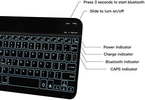 Tastatură BoxWave compatibilă cu ASUS ROG Phone 6 Pro - tastatură Bluetooth SlimKeys - cu iluminare din spate, Tastatură portabilă