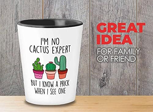 Succulent Shot Glass 1.5 oz-nu sunt expert în Cactus, dar știu-amuzant iubitor de plante Citate Sarcasm Grădinărit crescător