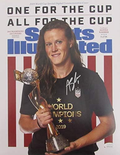 Echipa de fotbal feminină Alyssa Naeher SUA a semnat 11x14 Si Cover Photo JSA 146057