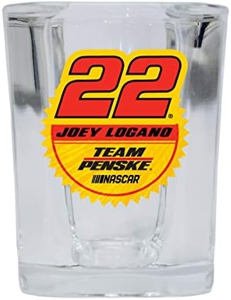 Importurile R și R licențiat oficial NASCAR Joey Logano 22 Shot Glass Square