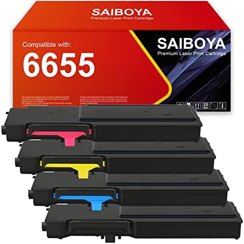 SAIBOYA Remanfactured 4PK WorkCentre 6655 cartuș de Toner de înlocuire pentru Xerox 106r02744 106r02745 106r02746 106r02747