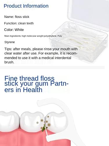 Yigate dentare dentare, dinți cu ață ultra-fină culegând scobitoare, ață dentară netedă de polimer de ață de polimer de curățare