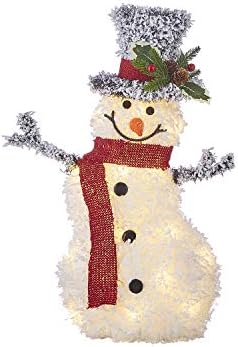Raz Imports Mister Snowman de 20,5 Tinsel Lungă de zăpadă cu tinsel