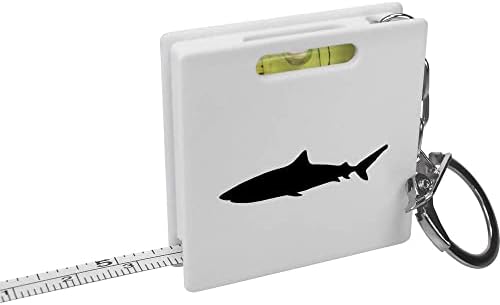 Azeeda 'Shark Silhouette' Breloc Bandă Măsură / Spirit Nivel Instrument