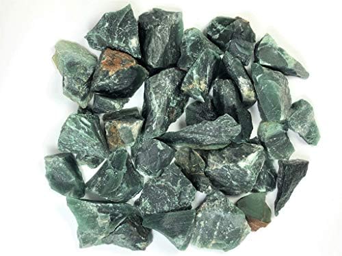 Pietre prețioase hipnotice Materiale: pietre de jasp verde de 5 lbs din Asia-cristale naturale brute brute în vrac pentru Cabbing,