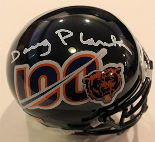 Doug Plank a semnat personalizat Chicago Bears mini fotbal casca W / COA 100 an 1-autograf NFL mini căști