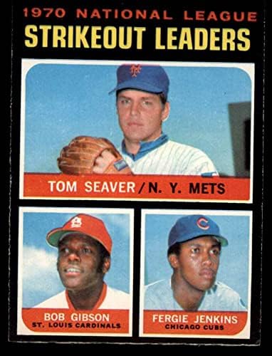 1971 O-Pee-Chee 72 NL STRETOUT lideri Bob Gibson/Fergie Jenkins/Tom Seaver Mets/Cardinals/Cubs NM Mets/Cardinals/Cubs