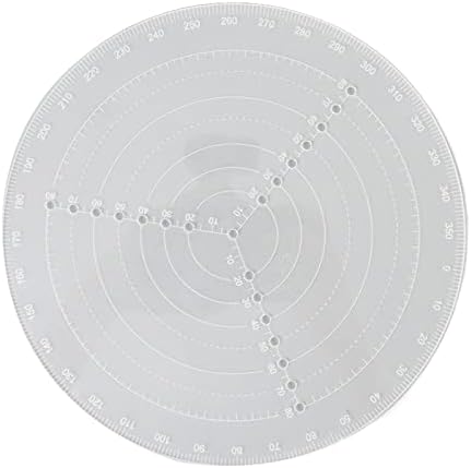 Yosoo Round Center Finder, busolă pentru prelucrarea lemnului cercuri instrument de desen acrilic semi Transparent busolă instrumente