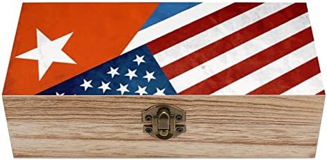 USA-CUBA FLAG STOM CUTIE DE DEZVOLTARE A PĂRBĂTORULUI DE PĂSTRARE MICI DE DECORATIV DE DECORARE Cutii de bijuterii cu capac