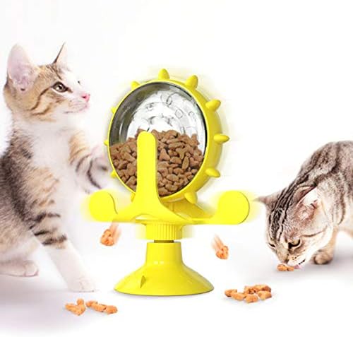 Puzzle Puzzle pentru animale de companie Minlia pentru animale de companie pentru pisici Distribuitor de tratare pentru pisici, roată rotativă interactivă pentru pisici pentru câini pentru câini pentru animale de companie