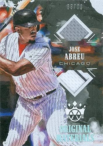 Autograph Warehouse 583272 Jose Abreu Player Worn Jersey Patch Baseball Card - Chicago White Sox 2018 Panini Diamond Kings
