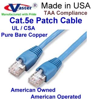 Superecable - SUA -0670-10 FT UTP CAT5E - Made in SUA - Blue - UL 24AWG Pure Copper - Ethernet Network Patch Cable