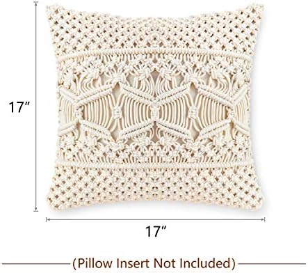 Mkono Throw Pillow Cover Macrame Cushion Set de 2 perne Boho Capacul perne decorativ pentru canapea canapea canapea Banch Boho