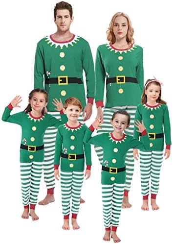 Shelry Christmas Family Family potriviri de pijamale femei bumbac Jammies bărbați haine de dormit cu mânecă lungă PJS