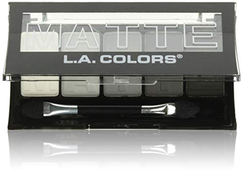 Fard de ochi mat L. A. COLORS 5 Color, dantelă neagră, 0,08 Oz