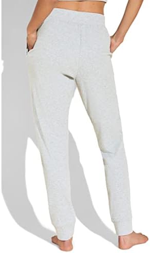 Eberjey Luxe Sweats, Joggers pentru femei-construcție mijlocie cu talie elastică și pantaloni Jogger respirabili