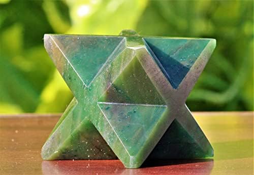 Lustruit Naturale Africane Verde Jad Cristale Cuarț Vindecare Metafizic Piatra Sculptate Merkaba Star Meditație Sacru Feng